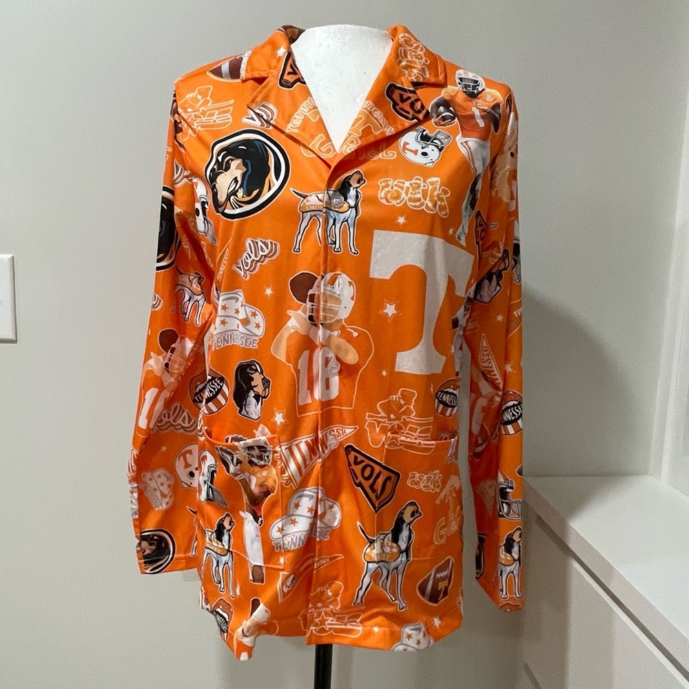 Tennessee Vols Pajama Top Football Smokey Peyton Manning Orange White Vols
